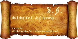 Waldapfel Julianna névjegykártya