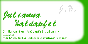 julianna waldapfel business card